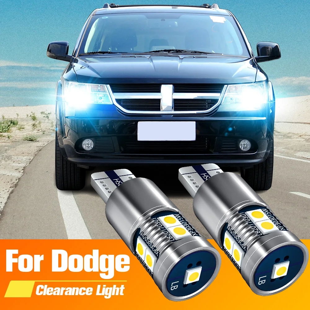 

2pcs LED Clearance Light Parking Bulb Lamp W5W T10 194 Canbus No Error For Dodge Caliber Charger 2006-2014 Caravan Journey Nitro