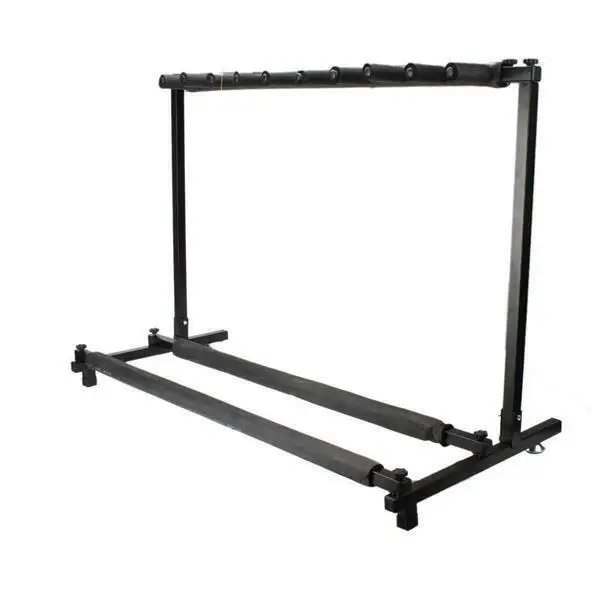 

Triple Folding Multiple Guitar Holder Rack Stand 3Racks 5 Racks 7 Racks 9 Racks