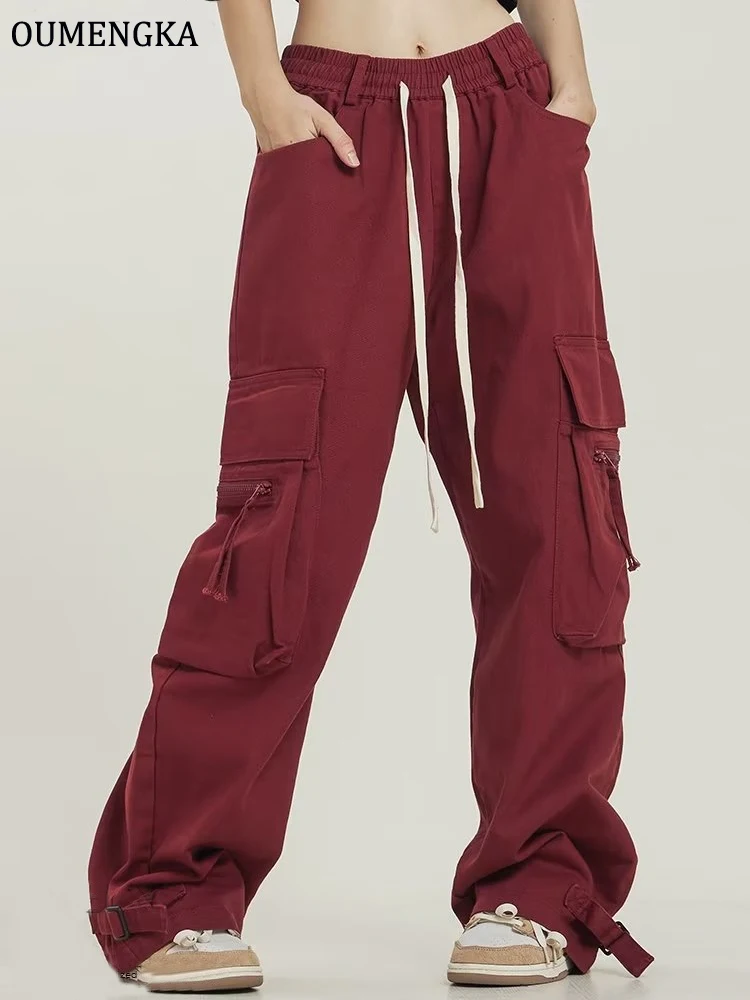 

Cargo Pants Woman Y2k High Waist Baggy Tooling Pants Vintage Cotton Harajuku Loose Casual Trousers Clothing Female Streetwear