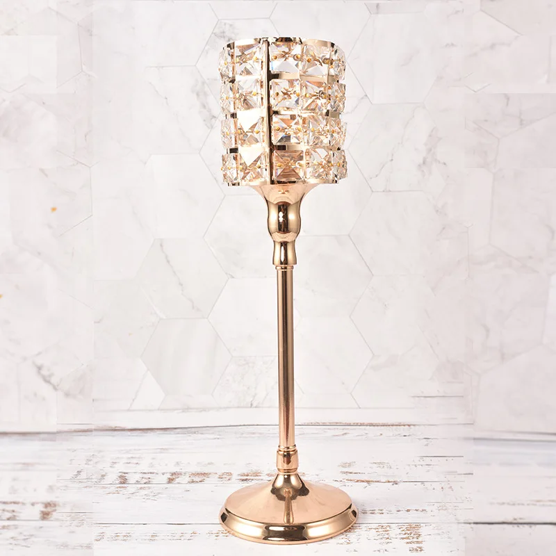 Блестящая женская Золотая свеча декоративный канделябр подсвечник для дома