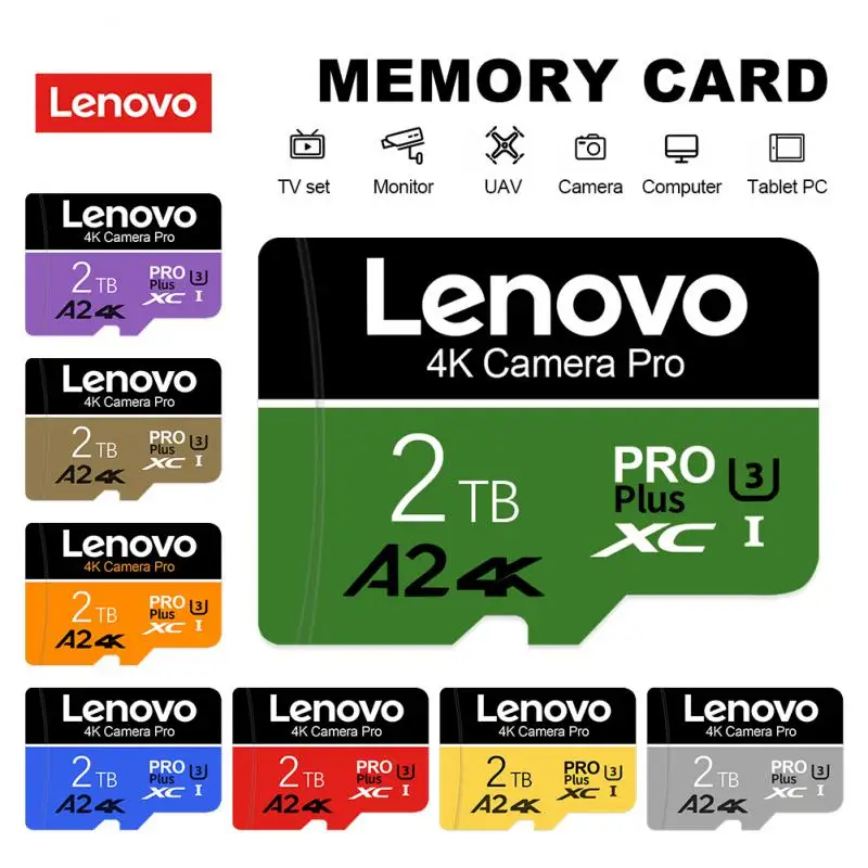 

Lenovo 2TB High Speed Micro TF SD Card 1TB 512GB 256GB 128GB SD/TF Flash Memory Card Driving Recorder Cameracartão De Memória