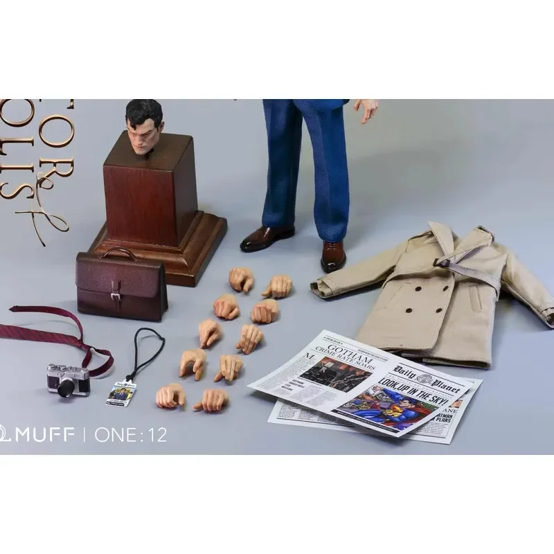 Фото В наличии: 100% Оригинальная фигурка Muff Toys 1/12 Супермен Кларк Кент, Защитник Метрополиса, аниме-фигурка для коллекционеров №2