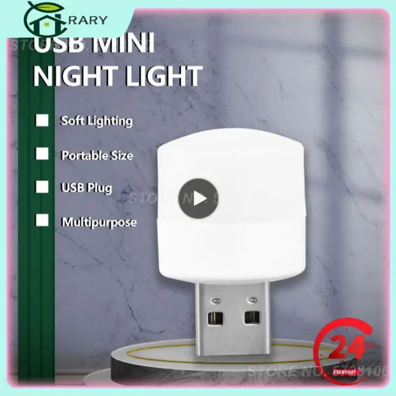

5v 1w Super Bright Small Round Book Lamp Bedroom Night Lamp Portable Charging Usb Mini Led Night Light Reading Light