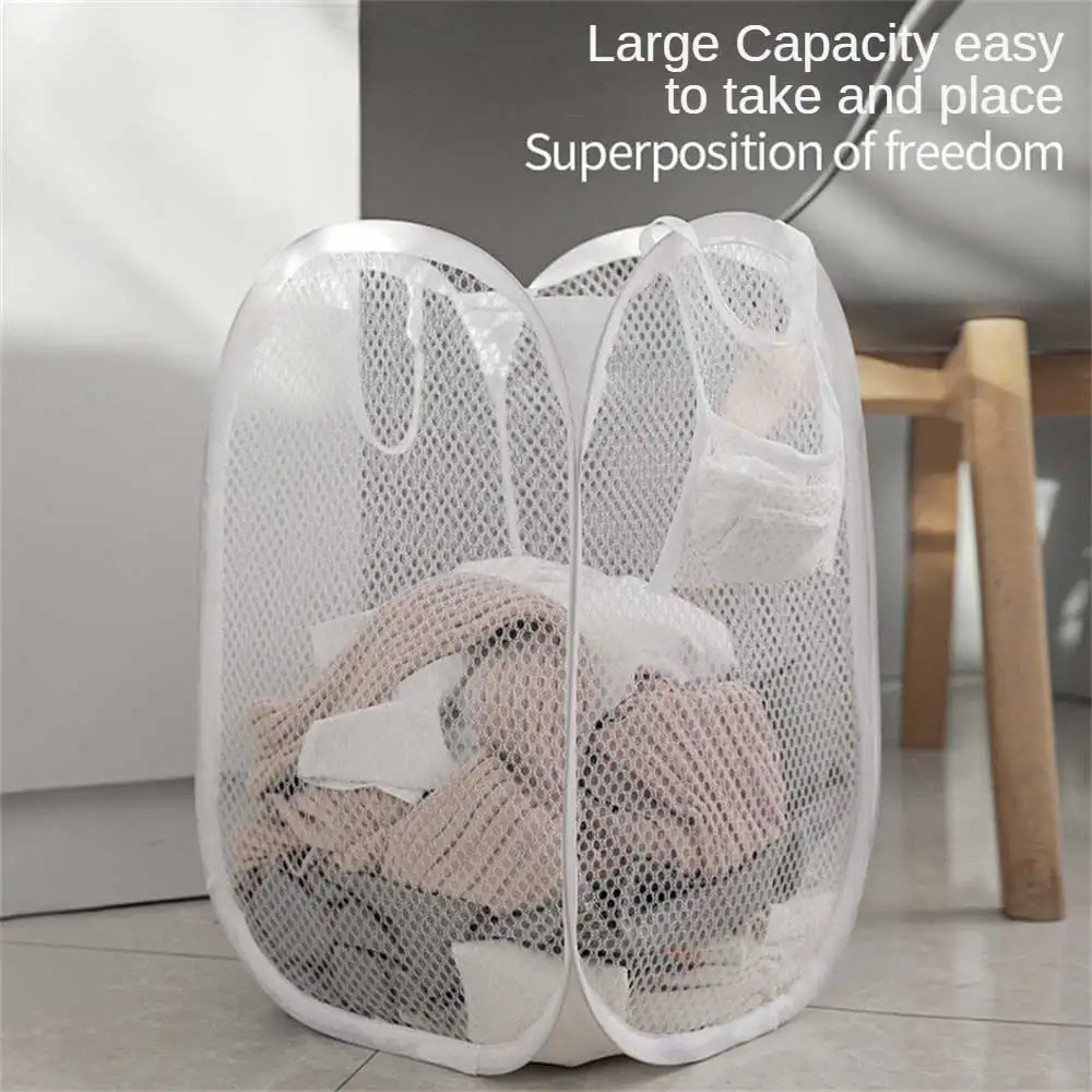 

High Fitness Mesh -up Square Laundry Basket High Quality Light Weight Dirty Clothes Organizer Wide Application Range Durable