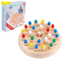 kids montessori wooden board games memory match chess game fun color block cognitive ability toy parent child interaction toys