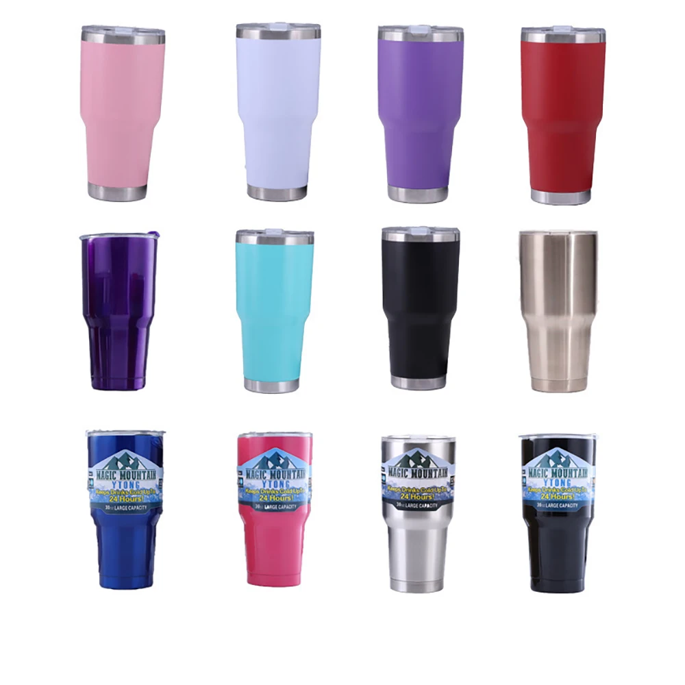 

30oz Vacuum Stainless Steel 20OZ Tumbler Double Wall Coffee Mug with Magnetic Lid Car Thermos Bottle Water Cups Thermocup Termos