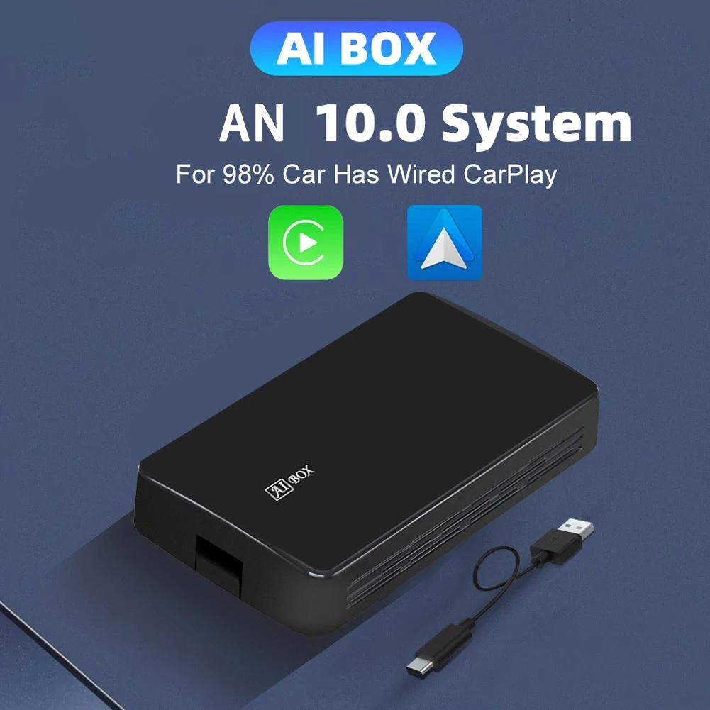 

1 Pcs Wireless Car Carplay Ai Box Adapter AN 10 Media Player Auto Adapter GPS Glonass Beidou Navigation Plug And Play