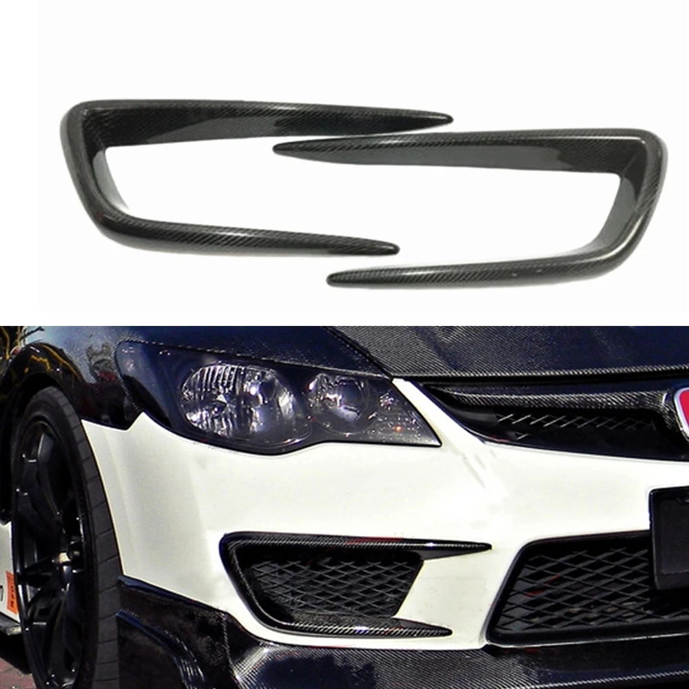 

Для Honda Civic FD2 передний бампер из углеродного волокна, боковое выходное отверстие, накладка, противотуманная фара, лампа, впускная крышка, капот, спойлер, рама Canard