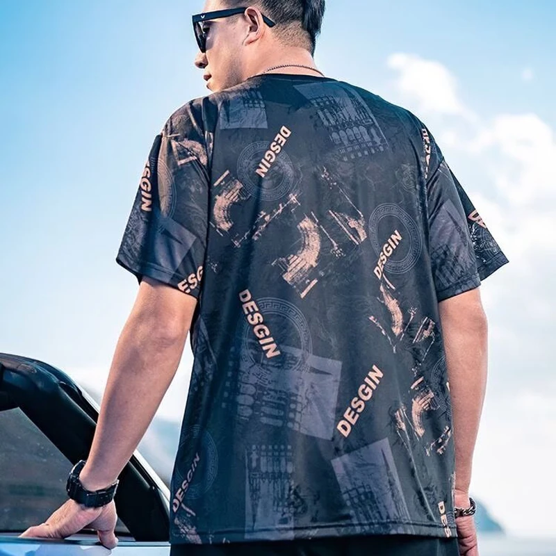 

2023 Fashion Men's T Shirt Casual Printed T-shirt Youthful Vitality T Shirts Short Sleeve Men Clothing One Day Ship Out Top Tees
