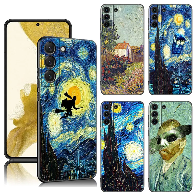 

Fashion Oil Painting Art Phone Case For Samsung Galaxy S20 S21 S22 S23 Ultra FE S10E S10 Lite S8 S9 Plus S6 S7 Edge Black Cover