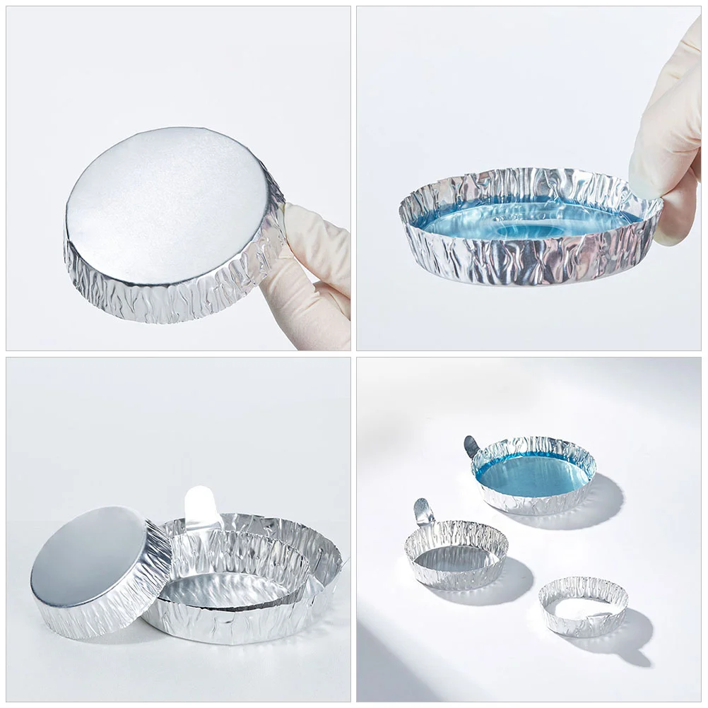 

50 Pcs Aluminum Foil Weighing Dish Tray Boats Lab Equipment Measuring Laboratory Storage Trays