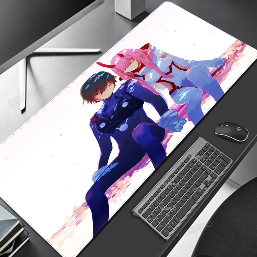 

Darling In The Franxx Mousepad Customizable Deskmat Mouse Mat Gamers Accessories Pad on The Table Rubber Anti-slip Lock Edge Rug