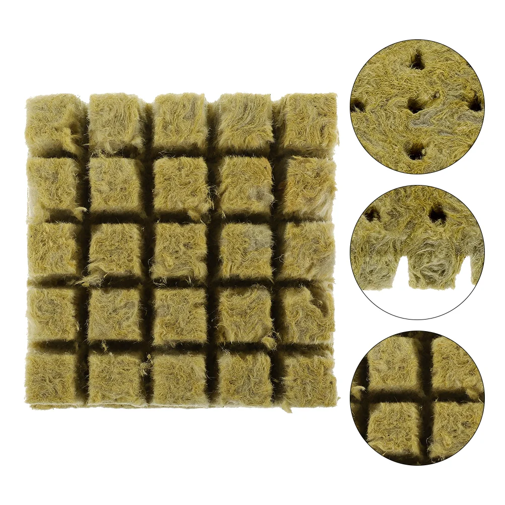

100Pcs Hydroponics Rock-wool Cubes Soilless Culture Kit Soilless Cultivation for Plants Garden Seedlings