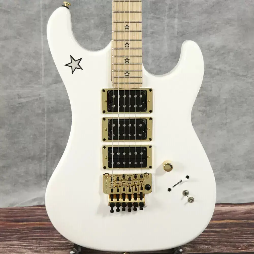 

The Factory Sells White Electric Guitars with High Quality and Sound Quality