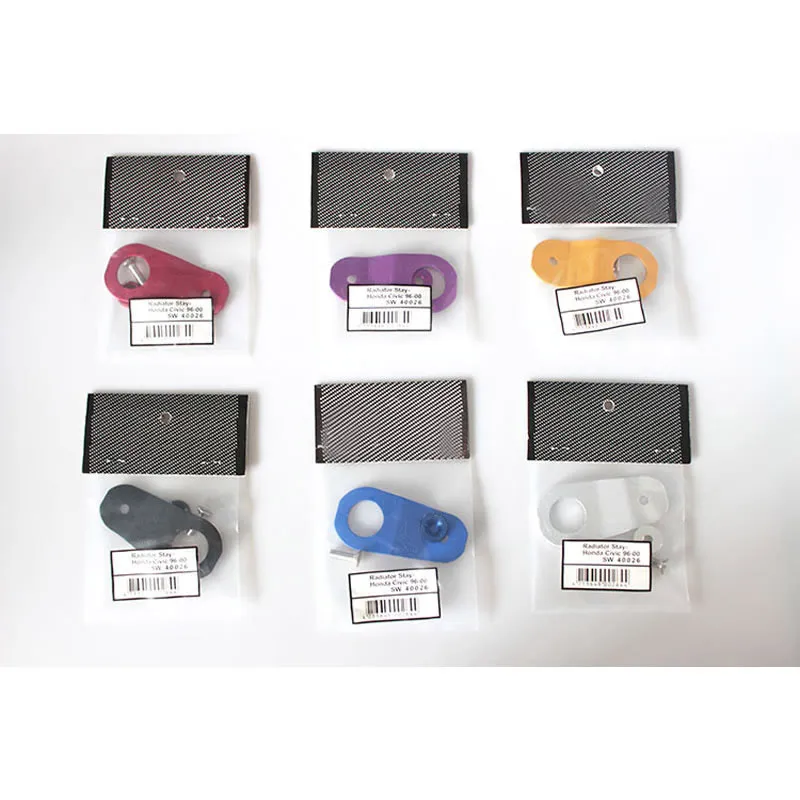 Черная алюминиевая прокладка радиатора с винтом для 96-00 Civic EK