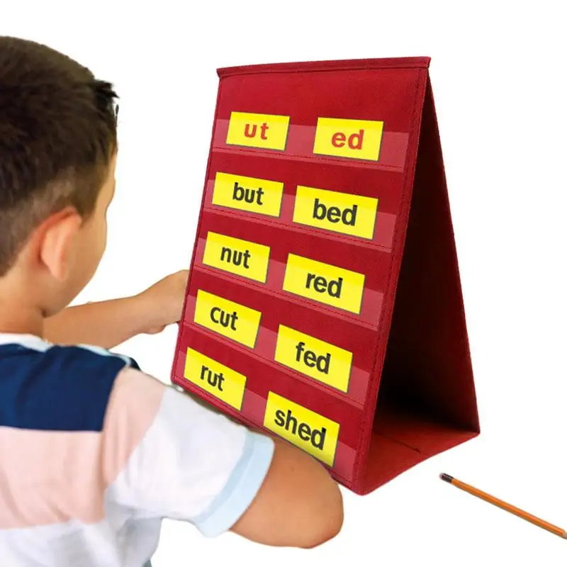 

Pocket Chart Stand For Classroom Table Top Pocket Chart Stand Desktop Self-Standing Pocket Charts Portable For Class