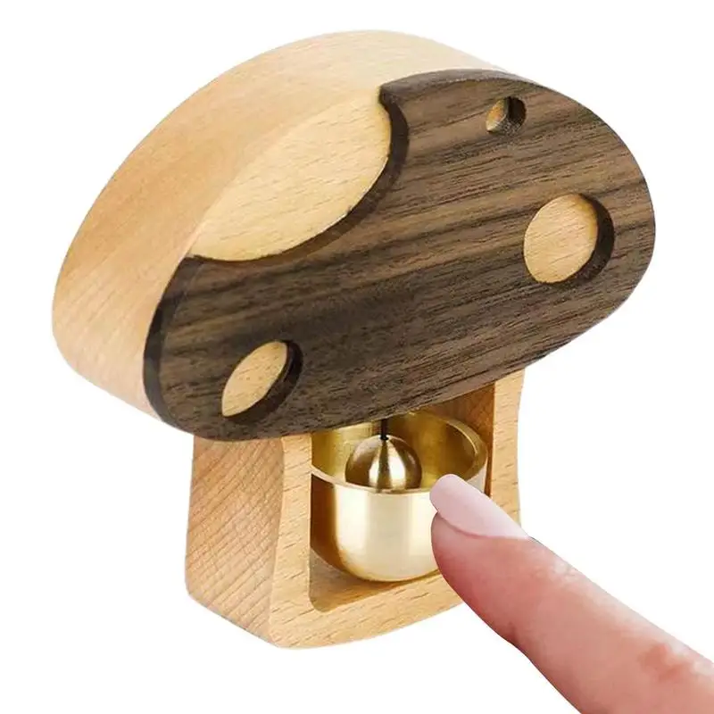 

Wood Door Bell Decorative Wooden Bell In Mushroom Shape Magnetic Attached Wooden Doorbell Lightweight Unique Bell Door Chime