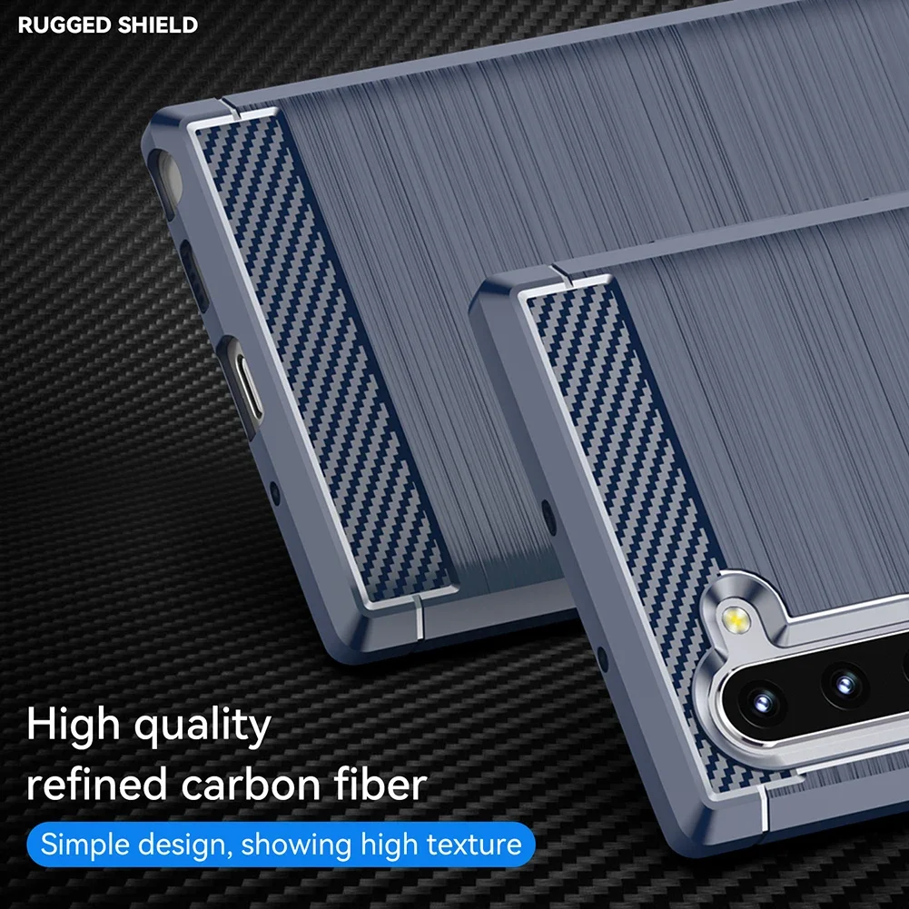 Чехол для Samsung Galaxy Note 10 силиконовый противоударный чехол из ТПУ Carbon Lite + Plus Capa