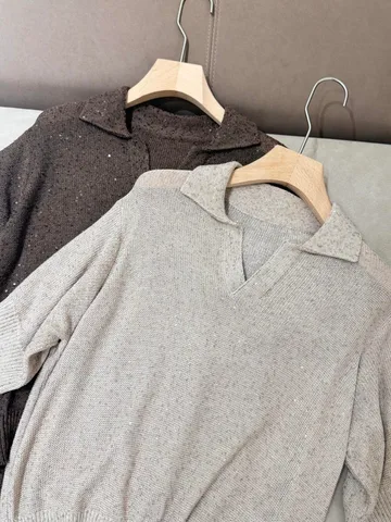 Женская элегантная однотонная льняная блузка-поло с короткими рукавами