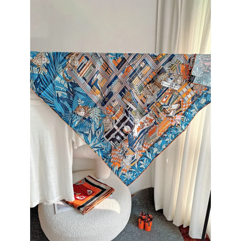 Роскошный фирменный шелковый шарф с двойным лицом Шелковый Хиджаб шаль шарфы на