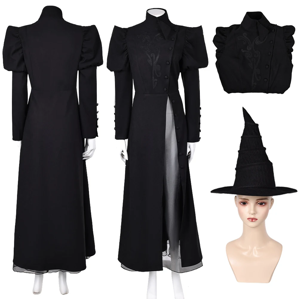 Костюм ведьмы-эльфабы для косплея фантазия маскировка женщин и взрослых черное