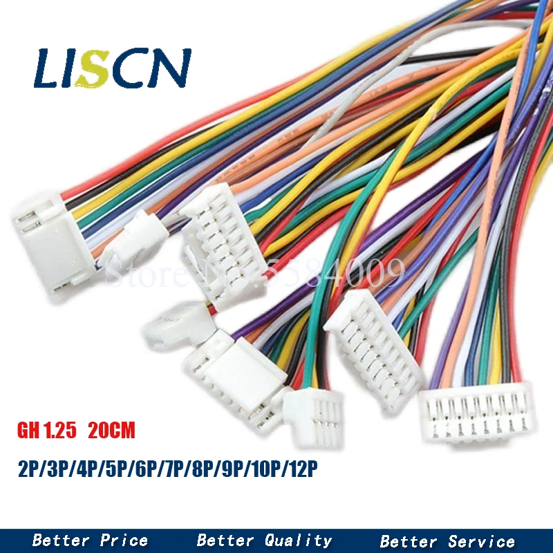 

Micro JST GH 1,25 разъемы женские с проводом 28AWG