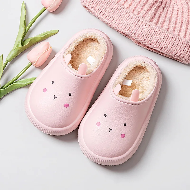 

Winter Children Slippers Cartoon Kindergarten Warm Plush House Slippers Waterproof Woolen Shoes Kids Slippers Toddler Shoes