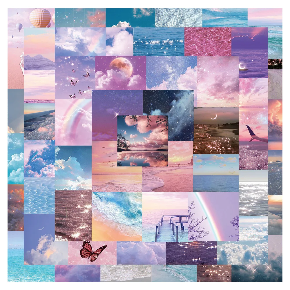 

10/50pcs Ins Style Clouds Stickers For Laptop Water Bottle Phone Skateboard DIY Waterproof Graffiti Bicycle Car Decals Kids Toy