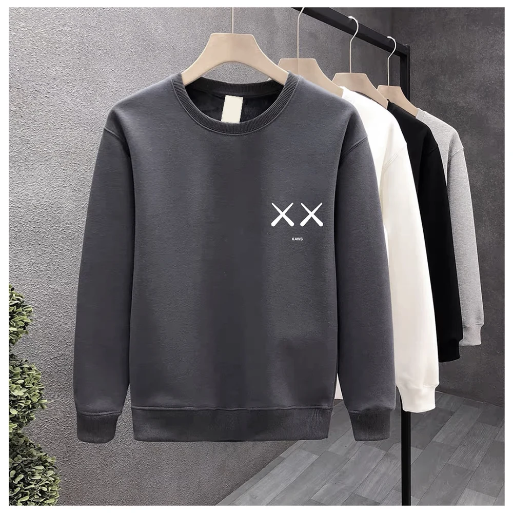 

2023 Autumn High-end 1:1 Kaws Couple Cotton Fleece Round Neck Sweatshirt
