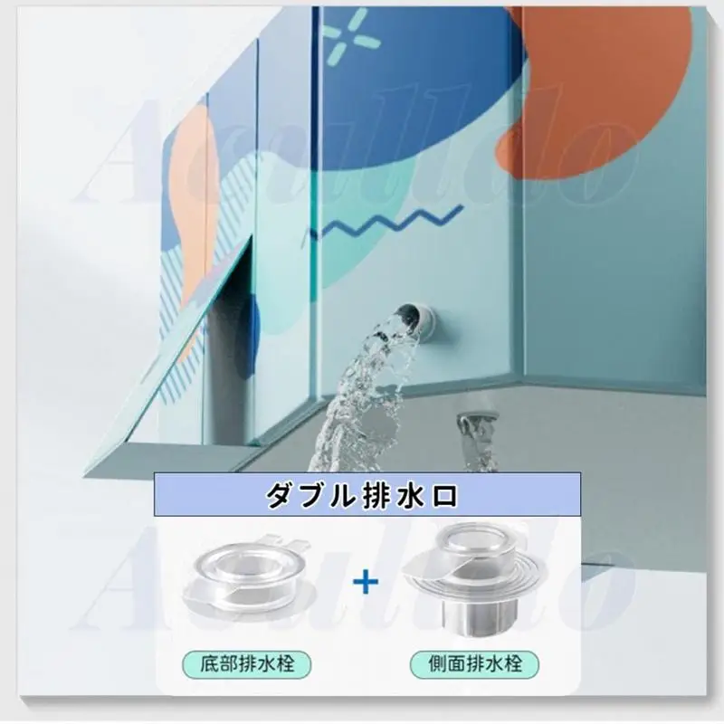 

Складной бассейн без надувания, жесткий каркас, ПВХ, бассейн над водой, игровой бассейн с двойными дренажными отверстиями