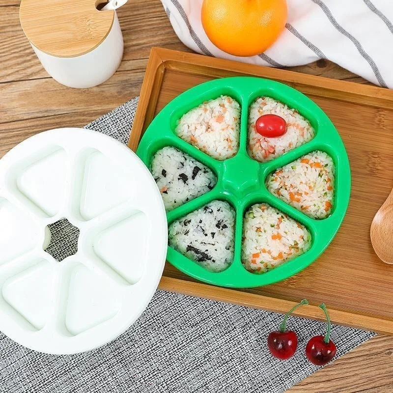 

6 In 1 Sushi Mold Onigiri Rice Ball Food Press Triangular Sushi Maker Mold DIY Sushi Kit Japanese Kitchen Bento Accessories