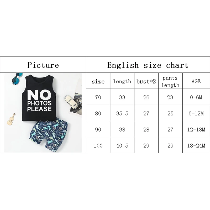 Комплект для новорожденных мальчиков майка с буквенным принтом и шорты