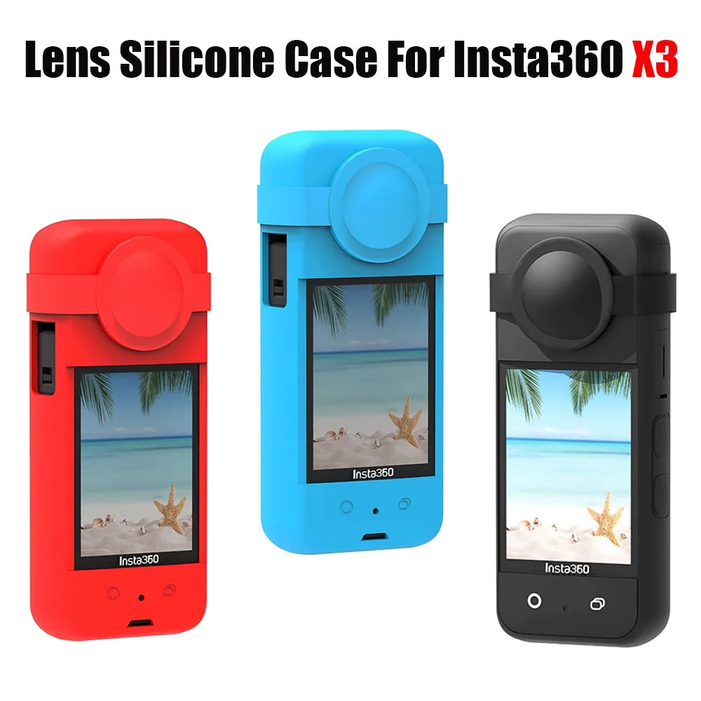 For Insta360 X3 Body Silicone Protective Cover Lens Protector Anti-Slip Anti-Scratch Camera Case For insta 360 One X3 Accessory