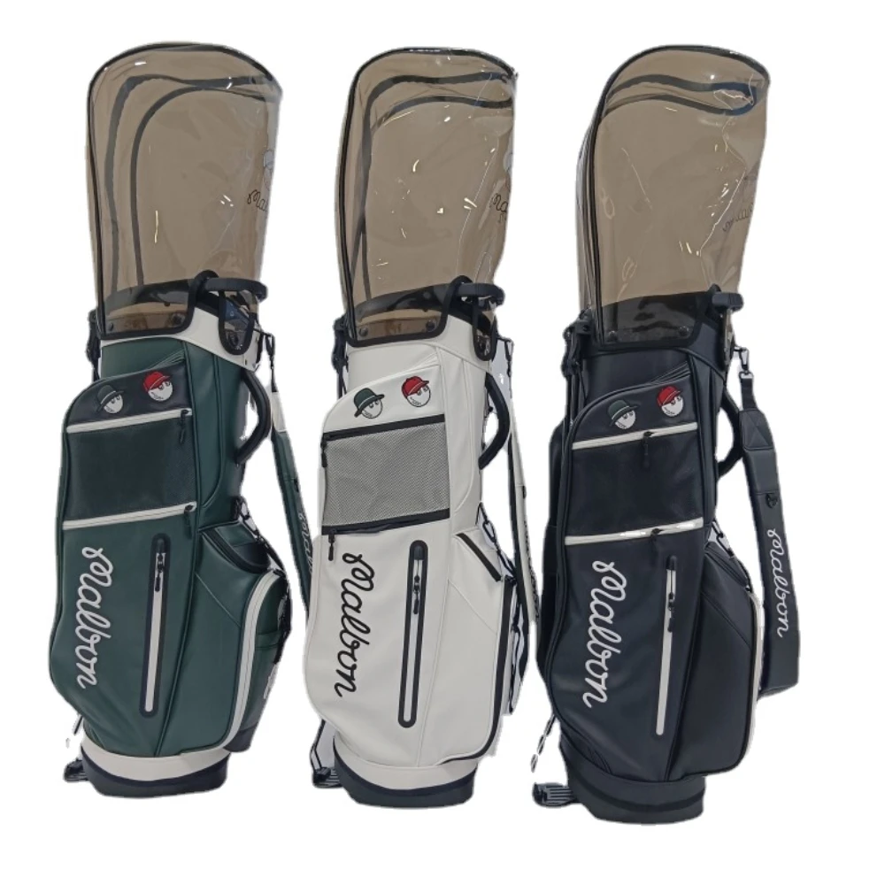 MALBON Golf Standard Bracket Bag for Men and Women PU Waterproof Golf Stand Bag