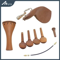 set 44 violin chin rest chinrest jujube wood with 4pcs tuning peg tailpiece tailgut end pin chin rest clamp fiddle accessories