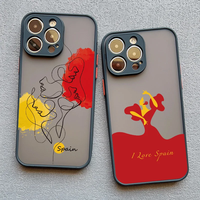 

Fashion Spain Map Plane Travel Fly Ticket Bullfight Phone Case For iPhone 11 12 13 14 Pro Max Mini 8 7 Plus SE2020 X XS XR Shell