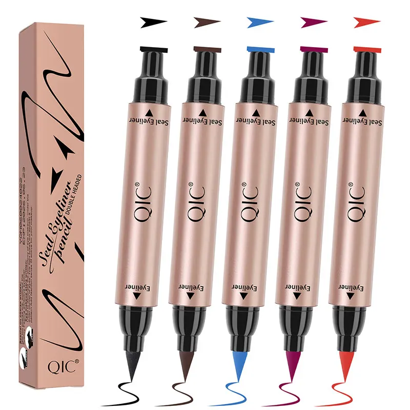 

5 Colors Eyeliner Stamp Seal Pen Long Lasting Waterproof Blue Eye Liner Liquid Black Pencil Make-up for Women Cosmetics Tool