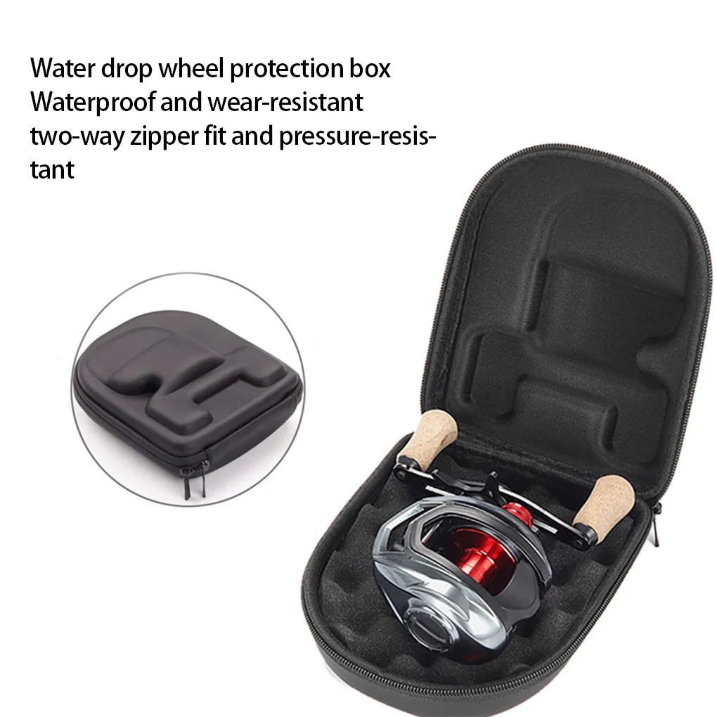 Fishing Reel Storage Case Professional Zipper Splashproof Shockproof Sponge Lining Home Baitcast Wheel Bag Left Hand