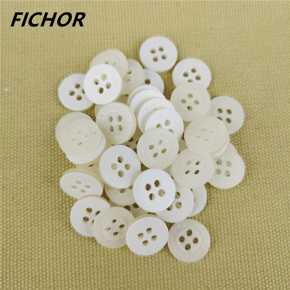 

30/50pcs 11mm 4 Holes White Resin Cat Eye Button Pearllight Bowl Shape Four Eye Button Wedding Decoration Sewing Accessories