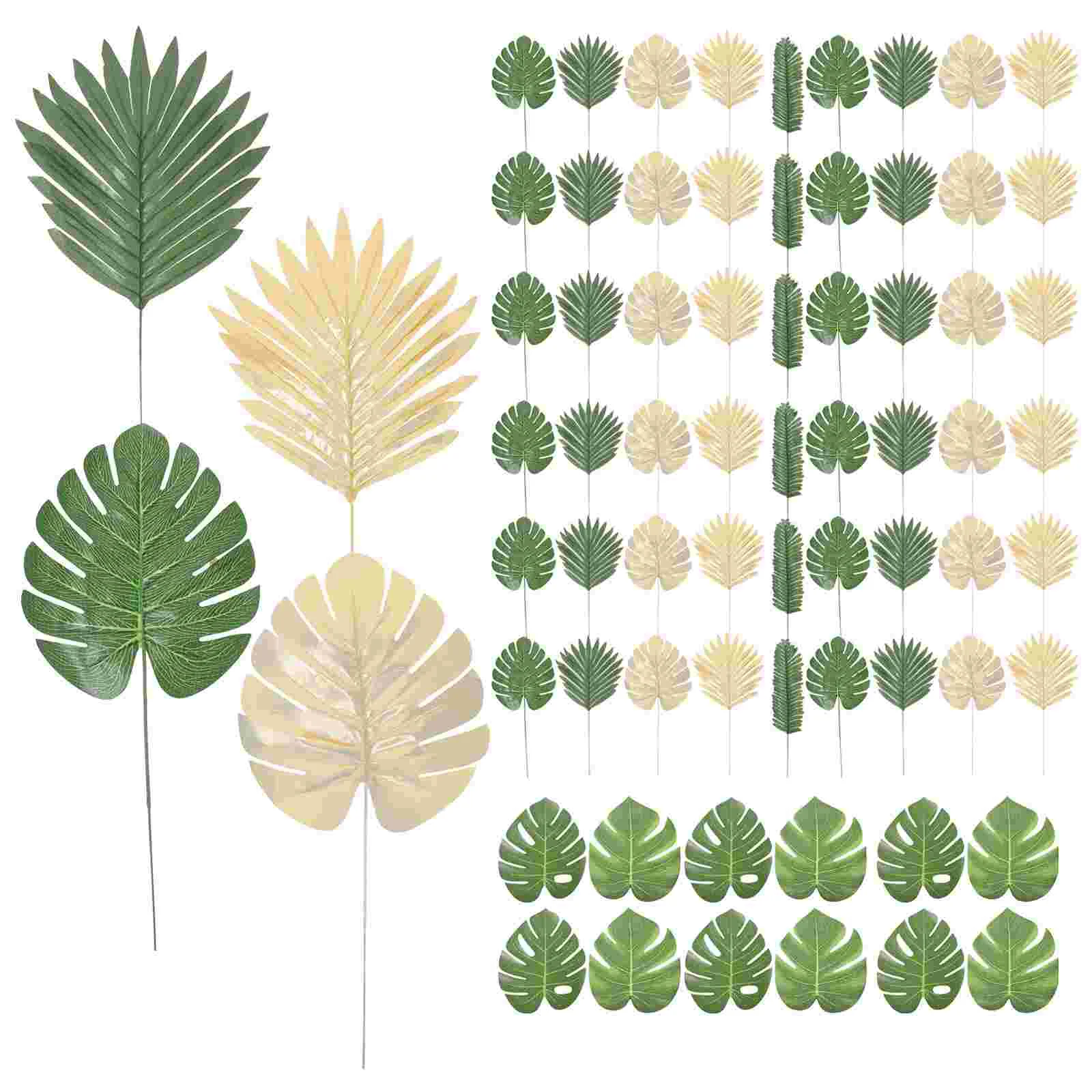 68 шт. украшения монстеры листья декоративные искусственные саго цикас