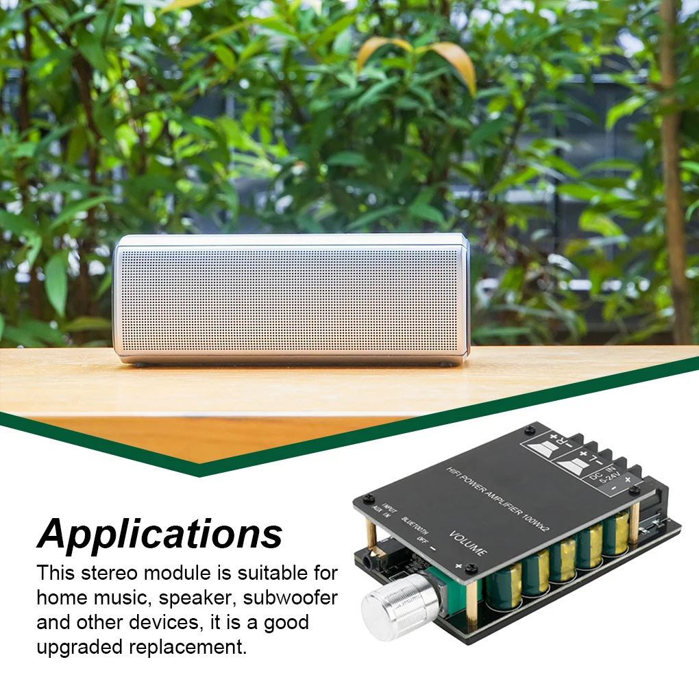 

Bluetooth-compatible AUX Power Amplifier Audio AMP DC12-24V Wireless