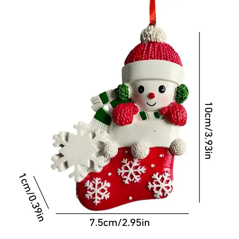 Рождественские елочные украшения в виде снеговика ботинки подвеска из смолы с