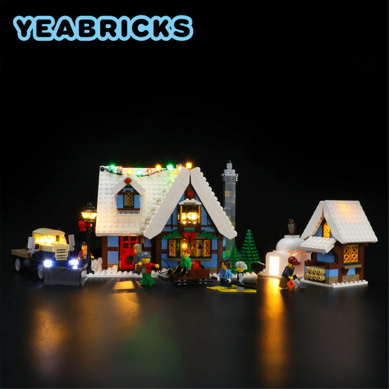 

Набор строительных блоков YEABRICKS со светодиодсветильник кой для коттеджа зимней деревни 10229 года (не входит в комплект), кирпичи, игрушки для детей