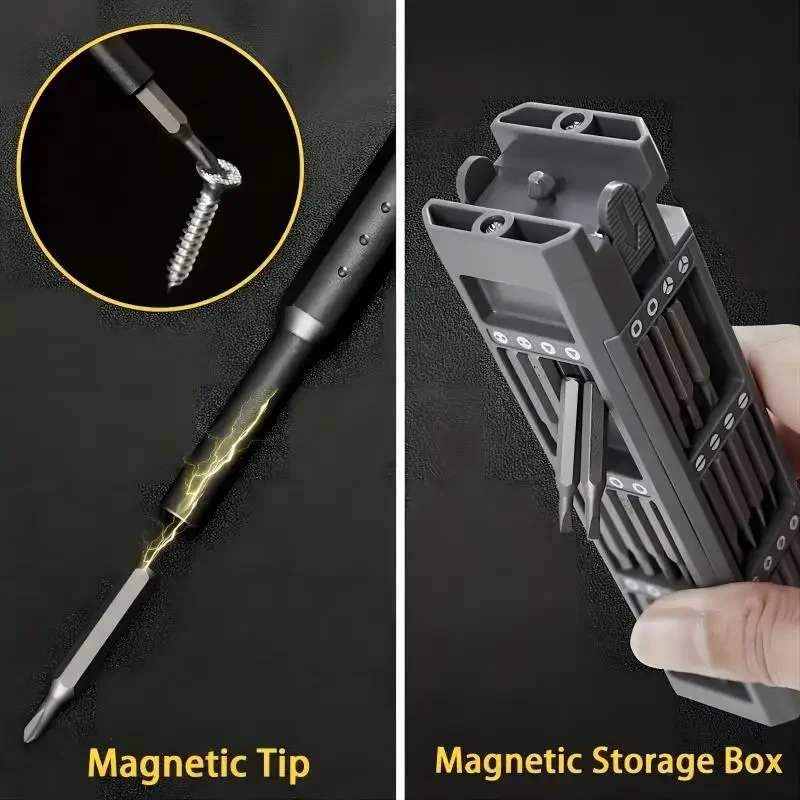 Прецизионная электрическая отвертка 44 в 1 магнитные биты для хранения набор