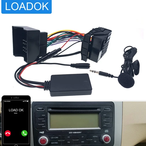 Автомобильный модуль Bluetooth 5,0, CD-радио, AUX-приемник, Кабель-адаптер для RCD510 RCD210 Skoda Beat, круиз, качели, Bluetooth, гарнитура для звонков