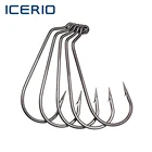 ICERIO 20 шт. 60 градусов джиг рыболовный крючок из высокоуглеродистой Сталь прочность резкость пресноводные морские рыболовные Стальная проволока рыболовные крючки