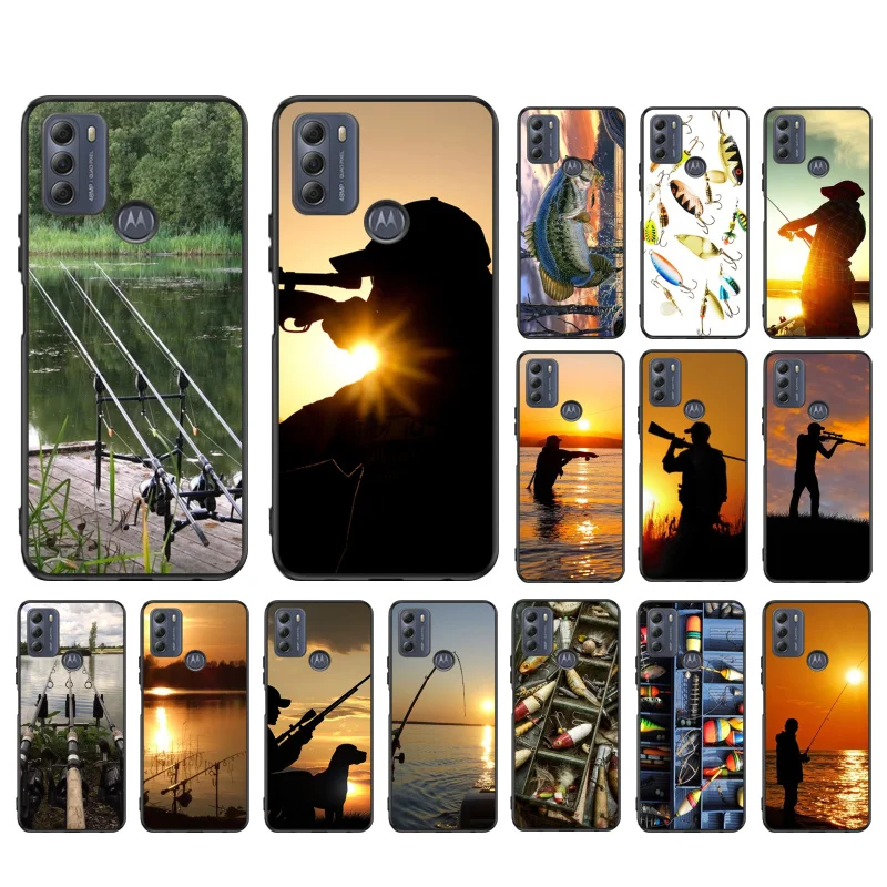 

Bass Fishing Fisherman Hunting Man Phone Case for Motorola Moto G 5G G50 G30 G10 G60 G Pure G Stylus G40 Fusion G Play G Power