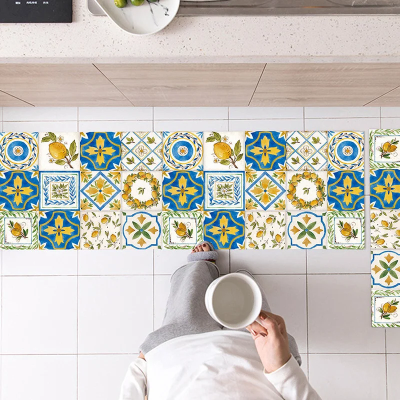 Противоскользящий кухонный коврик из ПВХ в стиле бохо марокканский домашний