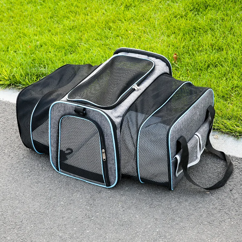 

New Style Foldable Carrier for Pets Extensible Dog Cage Breathable Cat Nest Portable Out Bag