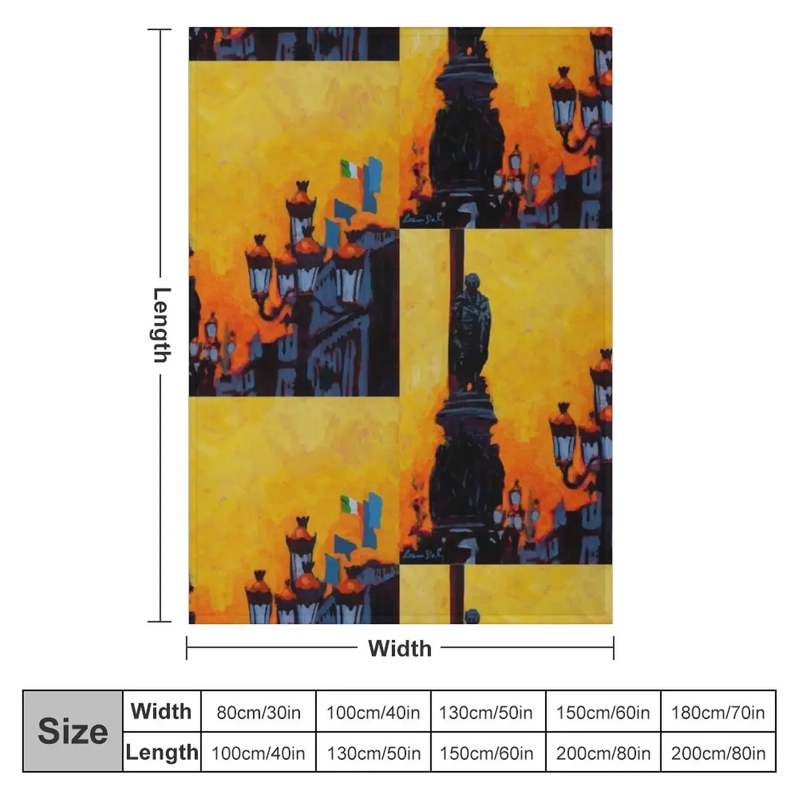 O&ampaposConnell Lamps (Dublin Ireland) Throw Blanket Thin blankets ands Flannels manga Blankets